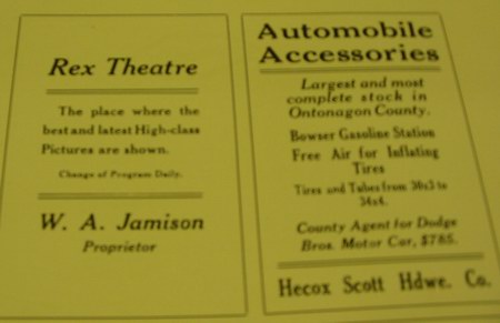 Ontonagon Theatre - Old Ad (newer photo)